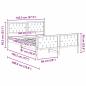 Preview: Bettgestell mit Kopfteil Schwarz 140 x 190 cm Stoff