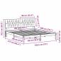 Preview: Bettgestell mit gepolstertem Kopfteil Weiß 180 x 200 cm