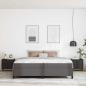 Preview: Bettgestell mit Matratze Grau 200 x 200 cm Kunstleder