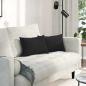 Preview: ARDEBO.de - Sofa Kissen 2 pcs Schwarz 50 x 30 cm