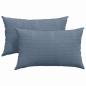 Preview: Sofakissen 2 pcs Blau 50 x 30 cm Cordstoff
