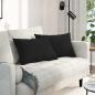 Preview: ARDEBO.de - Sofakissen 2 pcs Schwarz 60 x 40 cm