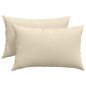 Preview: Sofakissen 2 pcs Creme 60 x 40 cm Stoff