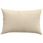 Preview: Sofakissen 2 pcs Creme 60 x 40 cm Stoff