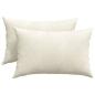 Preview: Sofakissen 2 pcs Creme 60 x 40 cm Cordstoff