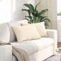 Preview: ARDEBO.de - Sofakissen 2 pcs Creme 60 x 40 cm Cordstoff