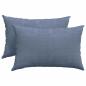 Preview: Sofakissen 2 pcs Blau 60 x 40 cm Cordstoff