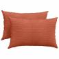 Preview: Sofakissen 2 pcs Rot-Orange 60 x 40 cm Cordstoff