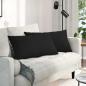 Preview: ARDEBO.de - Sofakissen 2 pcs Schwarz 80 x 40 cm Stoff