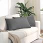 Preview: ARDEBO.de - Sofa Kissen 2 pcs Dunkelgrau 80 x 40 cm