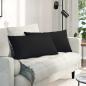 Preview: ARDEBO.de - Sofa Kissen 2 pcs Schwarz 80 x 40 cm