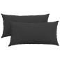 Preview: Sofa Kissen 2 pcs Schwarz 80 x 40 cm
