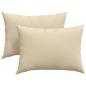 Preview: Sofakissen 2 pcs Creme 70 x 50 cm Stoff
