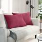 Preview: ARDEBO.de - Sofakissen 2 pcs Weinrot 70 x 50 cm Cordstoff