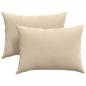 Preview: Sofa Kissen 2 pcs Creme 70 x 50 cm Stoff