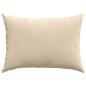 Preview: Sofa Kissen 2 pcs Creme 70 x 50 cm Stoff