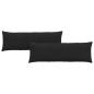 Preview: Sofakissen 2 pcs Schwarz 120 x 40 cm Stoff