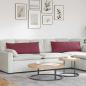 Preview: ARDEBO.de - Sofakissen 2 pcs Weinrot 120 x 40 cm Stoff