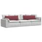 Preview: Sofakissen 2 pcs Weinrot 120 x 40 cm Stoff