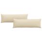 Preview: Sofakissen 2 pcs Creme 120 x 40 cm Stoff