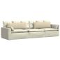 Preview: Sofakissen 2 pcs Creme 120 x 40 cm Stoff