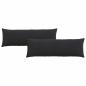 Preview: Sofakissen 2 pcs Schwarz 120 x 40 cm Cordstoff