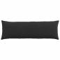 Preview: Sofakissen 2 Stück Schwarz 120 x 40 cm Cordstoff