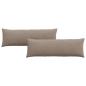 Preview: Sofa Kissen 2 pcs Taupe 120 x 40 cm Stoff