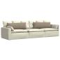 Preview: Sofa Kissen 2 pcs Taupe 120 x 40 cm Stoff