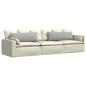 Preview: Sofa Kissen 2 pcs Hellgrau 120 x 40 cm Stoff