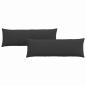 Preview: Sofa Kissen 2 pcs Schwarz 120 x 40 cm Stoff