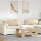 Preview: ARDEBO.de - Sofa Kissen 2 pcs Creme 120 x 40 cm Stoff