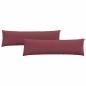 Preview: Sofakissen 2 pcs Weinrot 145 x 40 cm Stoff