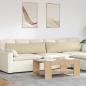 Preview: ARDEBO.de - Sofakissen 2 pcs Creme 145 x 40 cm Stoff