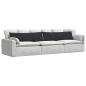 Preview: Sofakissen 2 pcs Schwarz 145 x 40 cm Cordstoff