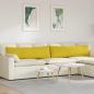 Preview: ARDEBO.de - Sofakissen 2 pcs Gelb 145 x 40 cm Cordstoff