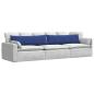 Preview: Sofakissen 2 pcs Polizeiblau 145 x 40 cm Cordstoff