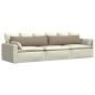 Preview: Sofa Kissen 2 pcs Taupe 145 x 40 cm Stoff