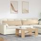 Preview: ARDEBO.de - Sofa Kissen 2 pcs Creme 145 x 40 cm Stoff