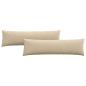 Preview: Sofa Kissen 2 pcs Creme 145 x 40 cm Stoff