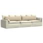 Preview: Sofa Kissen 2 pcs Creme 145 x 40 cm Stoff
