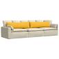 Preview: Sofakissen 2 pcs Helles Gelb 145 x 40 cm Cordstoff