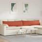 Preview: ARDEBO.de - Sofakissen 2 pcs Rot-Orange 145 x 40 cm Cordstoff