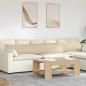 Preview: ARDEBO.de - Sofakissen 2 pcs Creme 200 x 40 cm Stoff