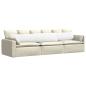 Preview: Sofakissen 2 pcs Weiß 200 x 40 cm Stoff