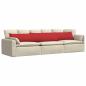 Preview: Sofakissen 2 pcs Rot 200 x 40 cm Stoff