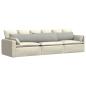 Preview: Sofa Kissen 2 pcs Hellgrau 200 x 40 cm Stoff