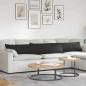 Preview: ARDEBO.de - Sofa Kissen 2 pcs Schwarz 200 x 40 cm Stoff