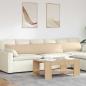 Preview: ARDEBO.de - Sofa Kissen 2 pcs Creme 200 x 40 cm Stoff