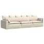 Preview: Sofa Kissen 2 pcs Beige 200 x 40 cm Stoff